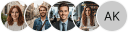 Plusieurs avatars de profils d'investisseurs sur le bloc d'examen du trading Placivect